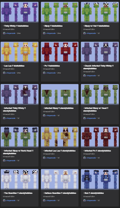 Tubbies_Confess's tweet photo. "yo im a guy that makes those teleubby skins on planet minecraft and i was wondering if i could use this account for some suggestions on who i should make for my next batch... 👀" https://t.co/GIqsXv0faJ
