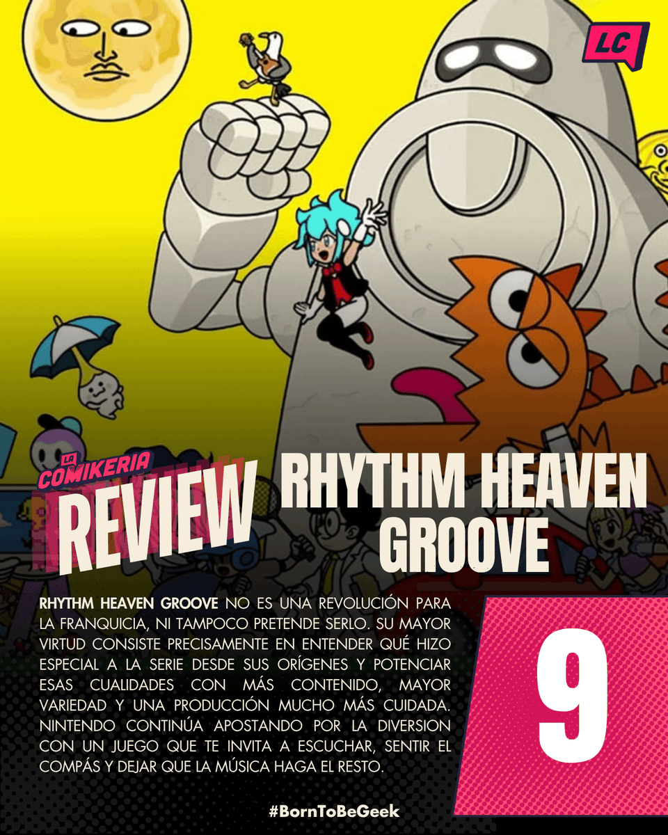 LaComikeria's tweet photo. #GAMING  🎶 #RHYTHMHEAVENGROOVE - #Reseña

Después de años de espera,  #RhythmHeaven regresa con una nueva entrega llena del ritmo gracias a la creatividad de @NintendoLatam 

#BornToBeGeek 

📖 Descubre nuestra #review   https://t.co/6KydMFKxSY https://t.co/d2zKTLXyYQ