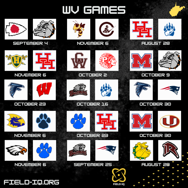 Field_IQ's tweet photo. Team got together and put down 15 games that would be worth going and watching this upcoming fall in West Virginia! 

What's a game that we missed? 

#wvprepfb https://t.co/vDNJTNrds4