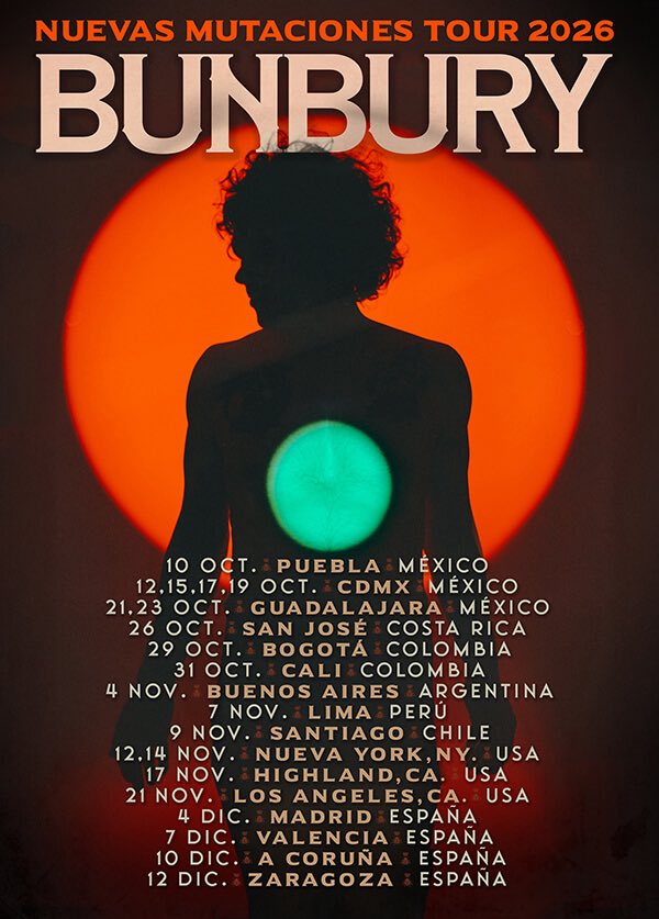 bunburyoficial's tweet photo. #NuevasMutacionesTour2026
Toda la info en
https://t.co/y9I7BP6t6K https://t.co/3lXkBJWtxY