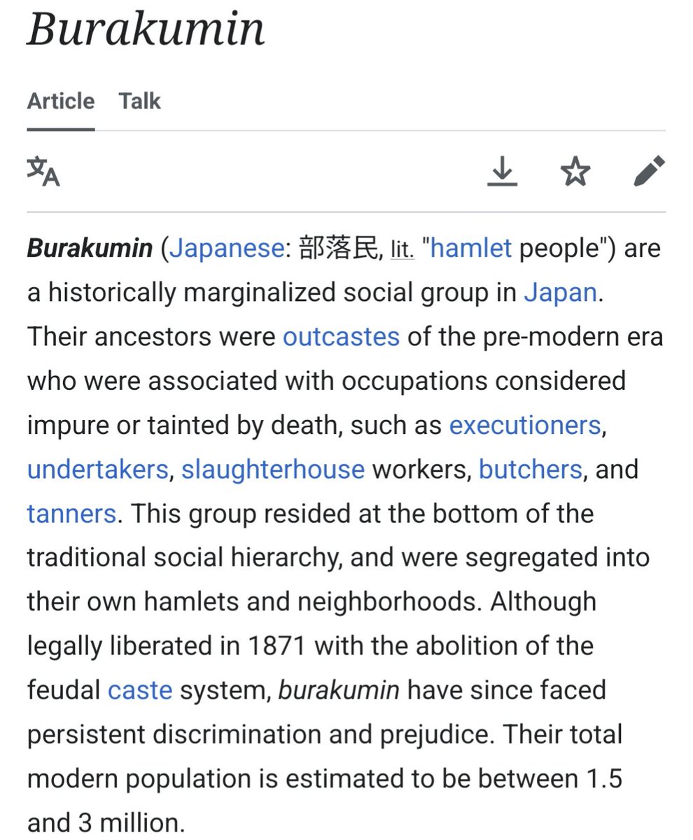 TheReal1000Gex's tweet photo. @lynxgirlpaws While this is a fair comparison to immigrants or Ainu, I feel like this could also be moreso a reference to how burakumin are treated in Japan. The job restrictions as well as other struggles that Beastfolk face goes really in line with the modern day struggles of burakumin https://t.co/axDm8CLPP8
