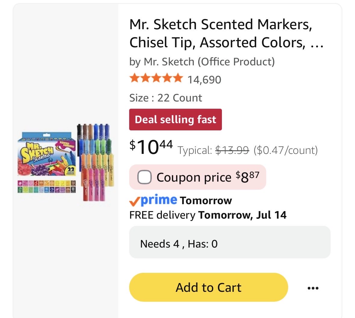 DummScience's tweet photo. Mr. Sketch markers are now UNDER $9. 

I have some on my list! 

Check it out! 

https://t.co/2bLHa4OiJK https://t.co/aKCXR2z0DE