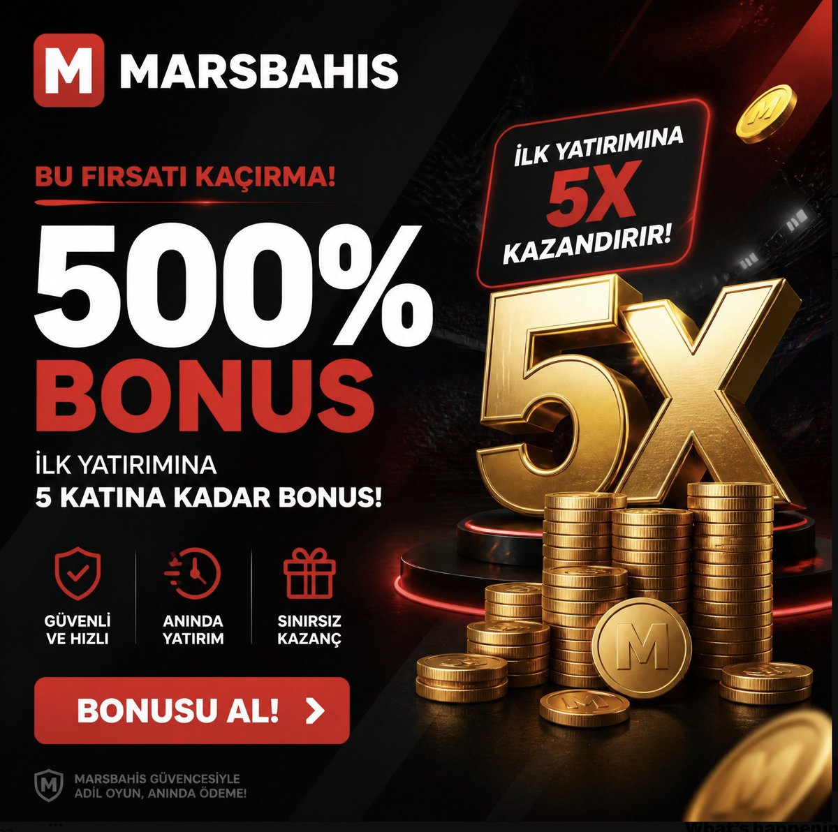 Marsbahis_tr2's tweet photo. 🎁 Marsbahis'te %500 Bonus Seni Bekliyor!

Yüksek bonus fırsatıyla kazancını büyütme zamanı. 🔥
Marsbahis ile daha fazla bakiye ve daha fazla heyecan seni bekliyor. 💰

👉 Güncel Giriş :https://t.co/6bkzURpy9b https://t.co/Yg8BlKxuWx