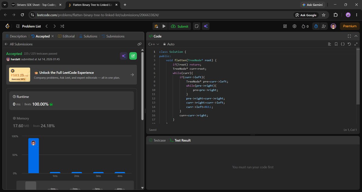hardattdotdev's tweet photo. Day 44 of #SDESheetChallenge🚀
✅ Binary Tree to Doubly Linked List
✅ Find Median in a Stream
✅ Kth largest element in a stream of running integers
[ @striver_79 @takeUforward_ ] https://t.co/w05EEsGpzR