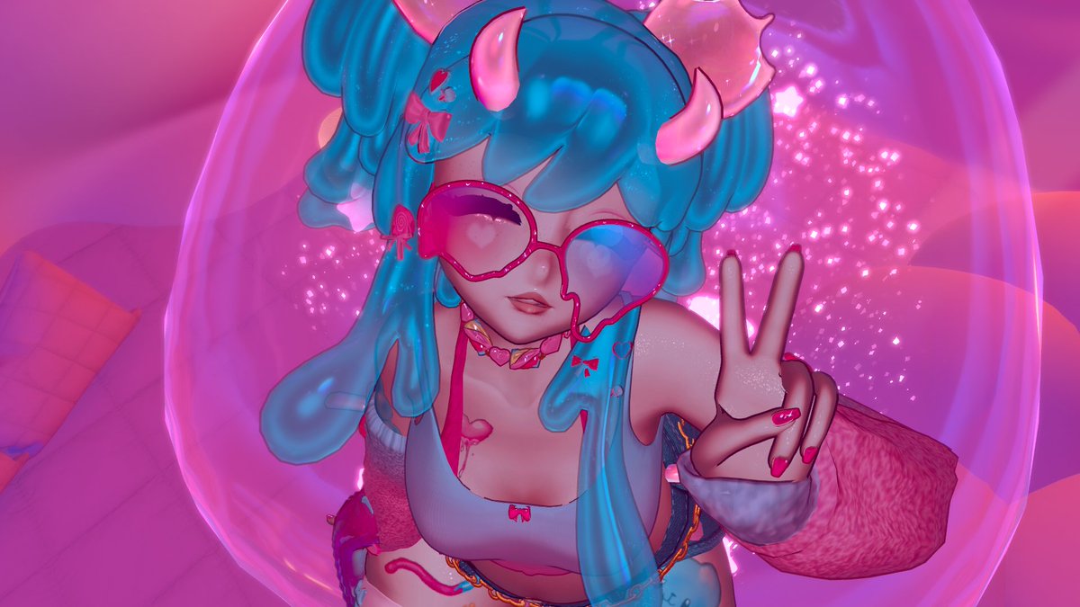 PupStarVT's tweet photo. The sweetest treat around! She's a super cute gummy! "Gumi the Gummy Bear" VrChat Avatar by PupstarVT https://t.co/9nY9RAdeSF