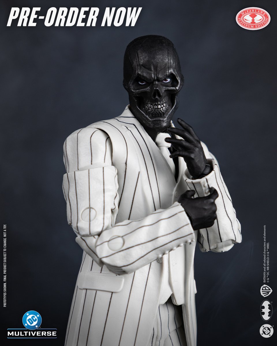 mcfarlanetoys's tweet photo. Black Mask™ (DC Classic™) Red Platinum Edition is available to pre-order NOW IN-STORES at GameStop! Also available in-stores at Walmart and Target later this July! ➡️ https://t.co/tbue5iFTXM   

7" scale action figure includes extra hands, art card and base  

#McFarlaneToys #DCMultiverse #BlackMask #DCClassic #DCComics