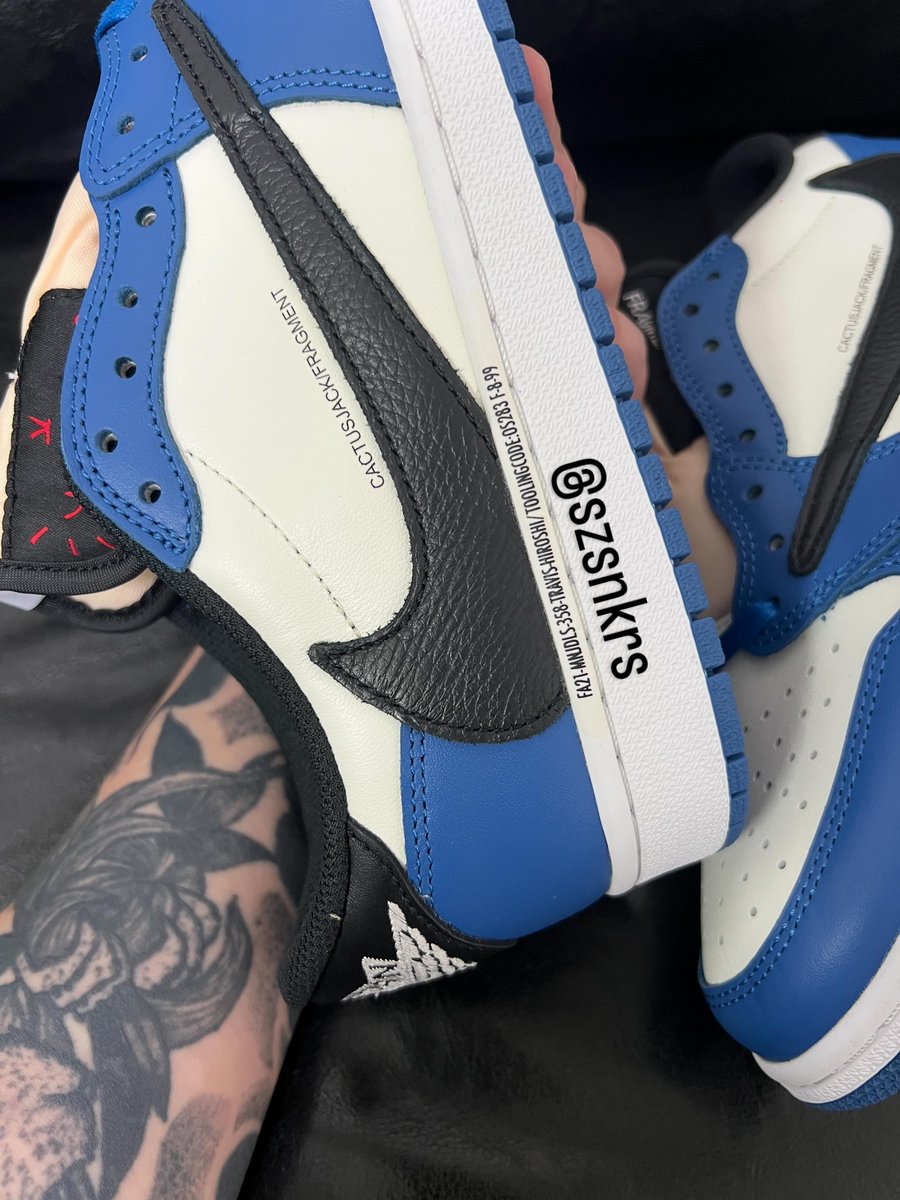 JustFreshKicks's tweet photo. Travis Scott x Fragment x Air Jordan 1 Low OG sample 👀⚡️🌵 https://t.co/YouNEVr3DL
