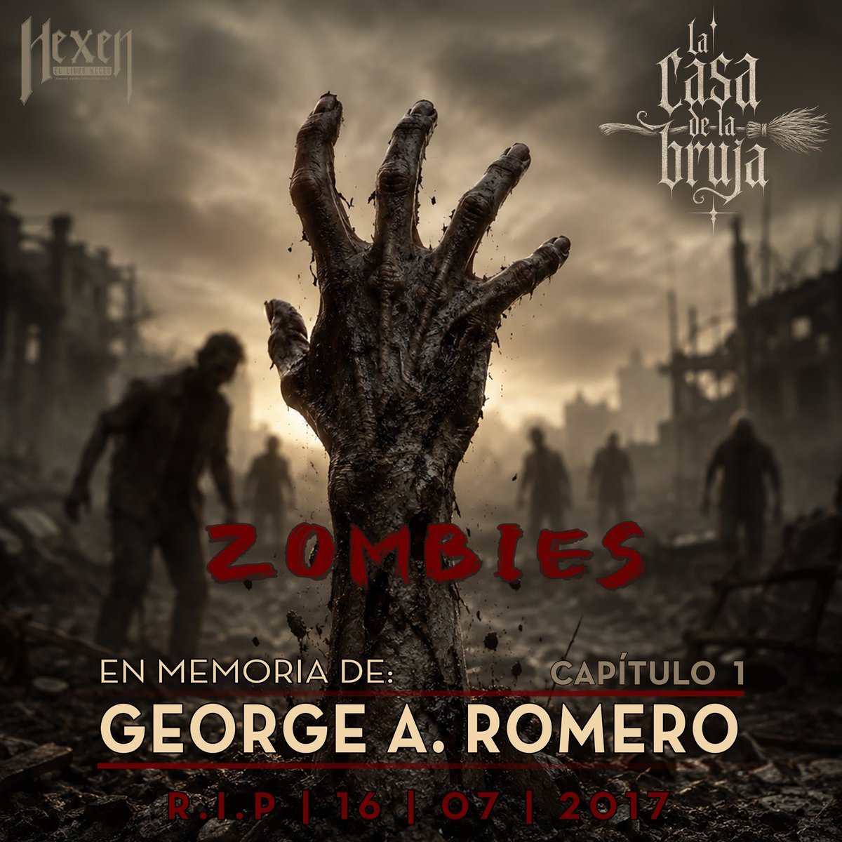 clauzzen's tweet photo. Un nuevo monstruo habita el cementerio de #lacasadelabruja : 

Episodio 60: Cementerio: #Hexen : En Memoria de George A. Romero: Zombies Cap 1

#podcast en spotify https://t.co/gSJjfb5Qgj 
o en la plataforma maldita de tu preferencia

#zombies @MikeRauda https://t.co/Fz51S39mv6