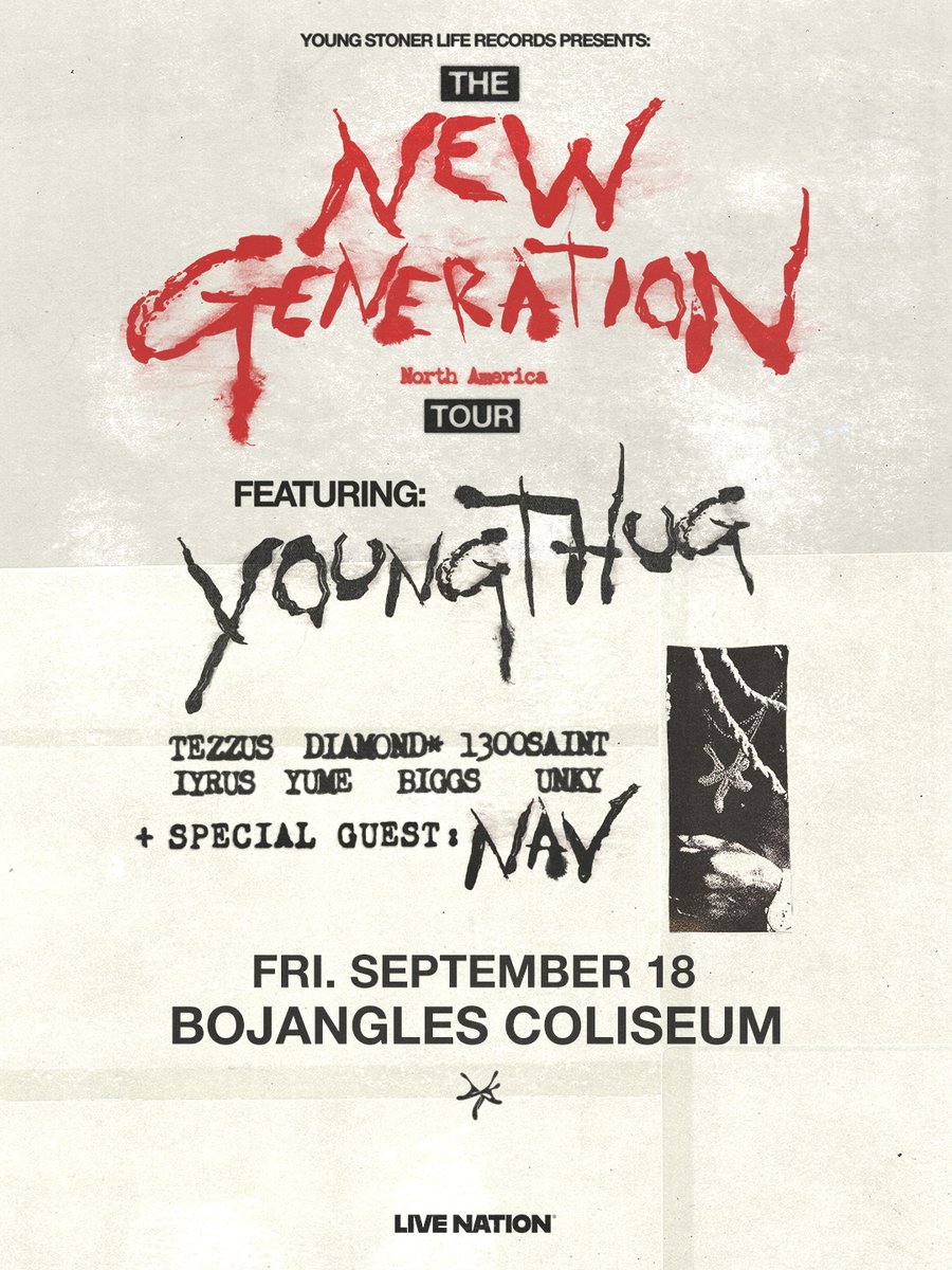 YSL Records & @YoungThug Present THE NEW GENERATION TOUR. With