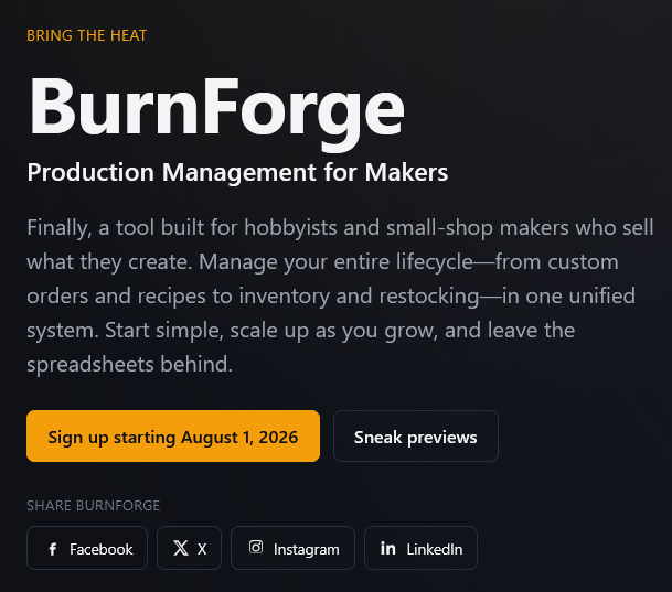 PrattWorksShop's tweet photo. Tired of laser settings chaos and spreadsheets like me? I built https://t.co/oI0enjMB7Z to fix it. 

Early access signups start Aug 1 for the first 100 founders.   

Who's in? #LaserEngraving https://t.co/muCdH0kMt5