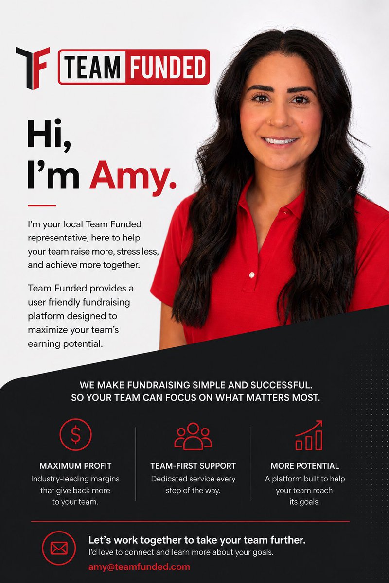 TeamFunded_Amy's tweet photo. I’m happy to announce my new position with @Team_Funded! Stop by our booth @THSCAcoaches coaching school July 19-21st! I can’t wait to meet you! https://t.co/PieQwovhbP