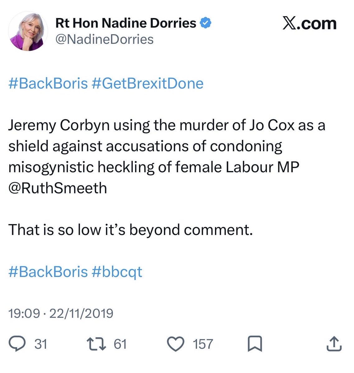 russelljlaming's tweet photo. @narindertweets @NadineDorries She needs to make Her mind up https://t.co/qKOFdRouQR