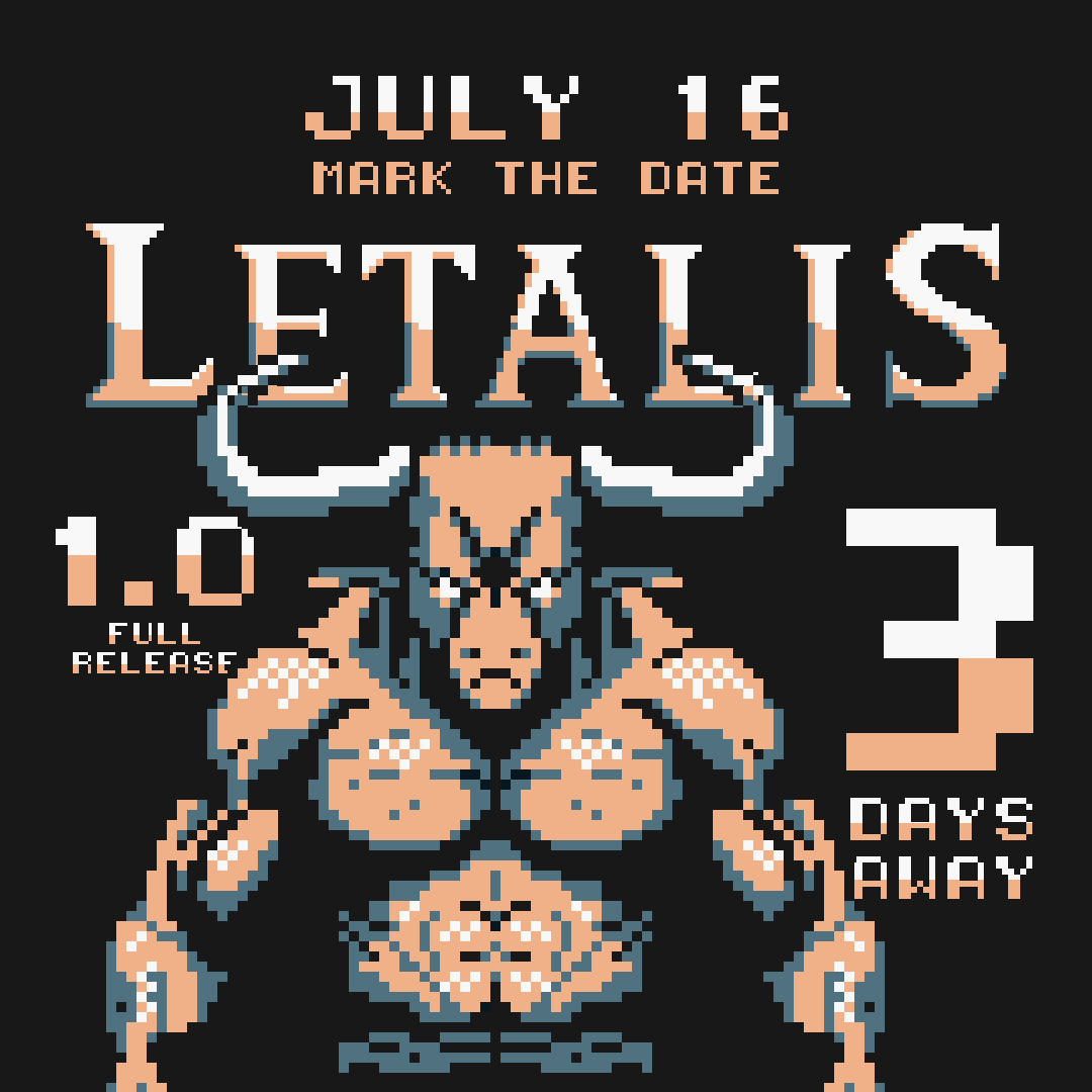 LetalisGame's tweet photo. ⚔️ Only 3 days left.

Every battle is a test of strategy.

The adventure begins on July 16.

⚔️ Glory or Death.

🎮 Wishlist Letalis on Steam: https://t.co/R7aqnW43AO

#Letalis #JRPG #TurnBasedRPG #RPG https://t.co/FyE9ztRcjw