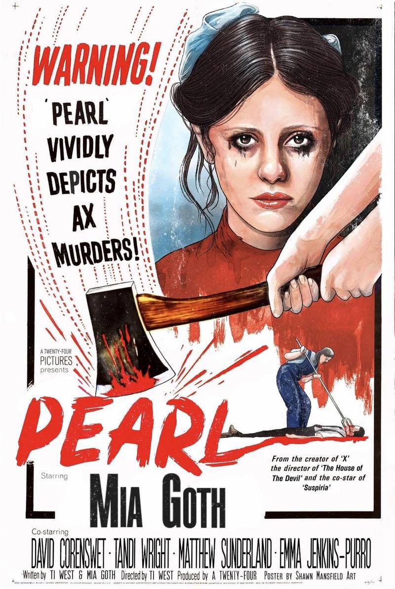 gothfiles's tweet photo. ‘pearl’ (2022) casually having some of the best movie posters ever made https://t.co/mufLmztTsw