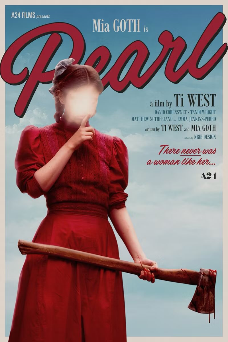 gothfiles's tweet photo. ‘pearl’ (2022) casually having some of the best movie posters ever made https://t.co/mufLmztTsw