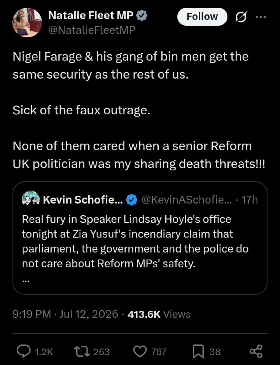 Goosey30111568's tweet photo. Labour MP and Safeguarding Minkster.
Natalie Fleet.

Should be sacked for her tweet.

As usual though, she thinks it's one rule for her and another for everyone else.

Truly shocking example of a Low Grade MP. https://t.co/UBWQbNIzFB