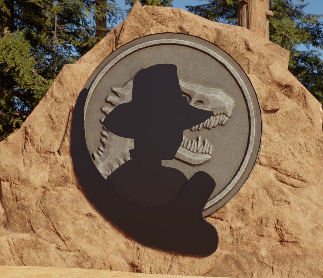 EvoSquareYT's tweet photo. @JW_Evolution as said by others, it would be lovely if some sort of official in-game tribute to Sam Neill as Alan Grant could be added, like a bronze statue or plaque  ❤️ https://t.co/gj2f1DDCLS
