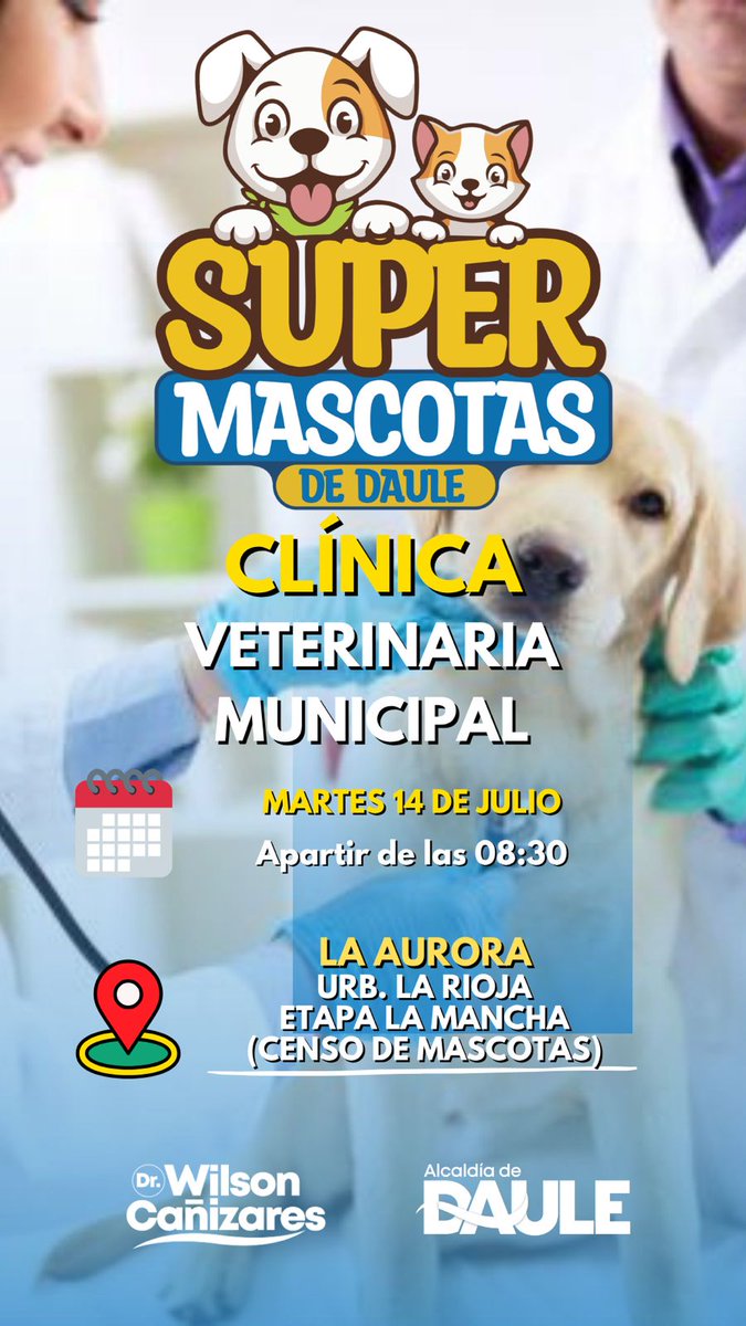 AlcaldiadeDaule's tweet photo. 🏥🚐 Las clínicas móviles municipales llevan atención médica gratuita y medicinas a las comunidades, mientras que la clínica veterinaria móvil cuida la salud de nuestras mascotas con servicios gratuitos. Seguimos trabajando por el bienestar de las familias dauleñas. 💙🐾 https://t.co/vnQQcMNSQP