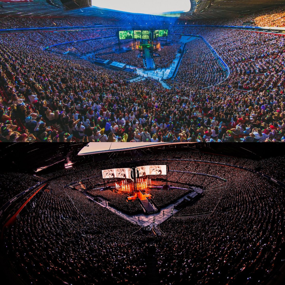 TheePopCore's tweet photo. BTS becomes the FIRST and ONLY Asian act in history to perform two SOLD OUT concerts at Allianz Arena in Munich, Germany, with over 75,000 fans on each night. https://t.co/e80KgxWnRW