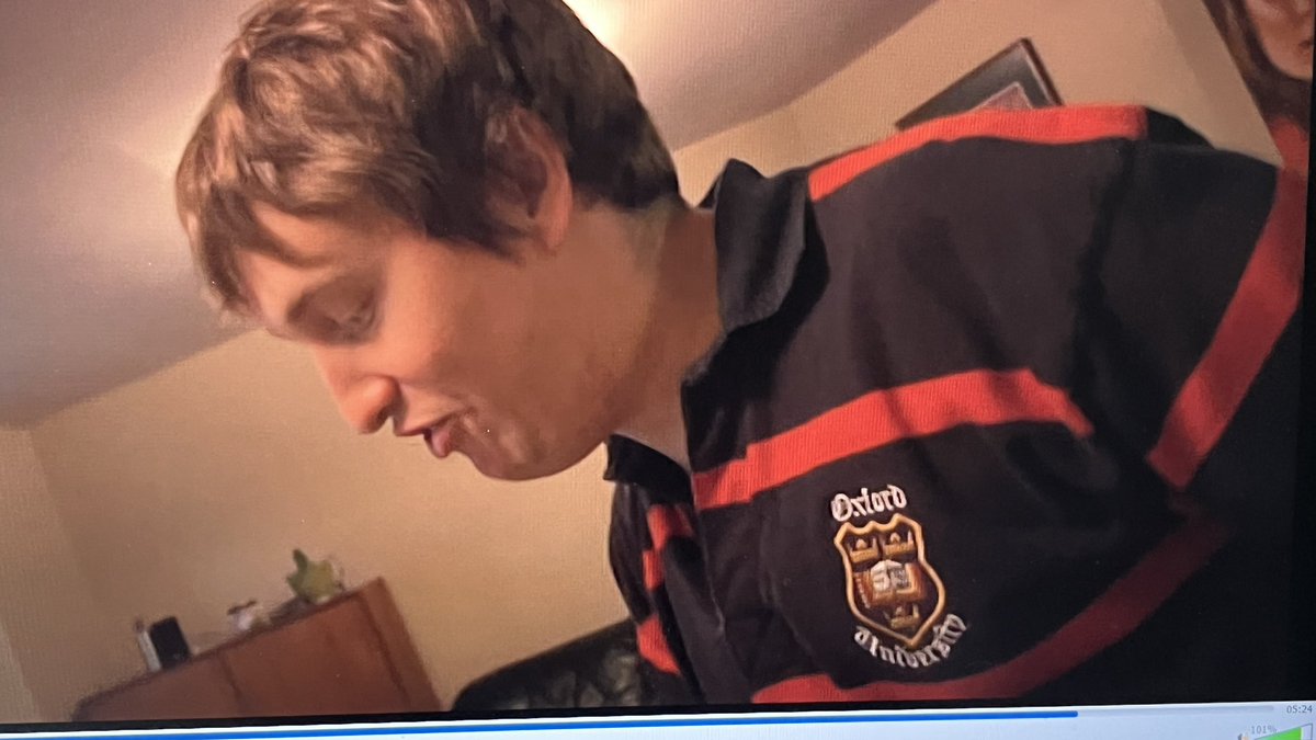 C4MERAFACE's tweet photo. I never noticed he was wearing an oxford university shirt in this extra #cornplate https://t.co/xqf1owXwwS