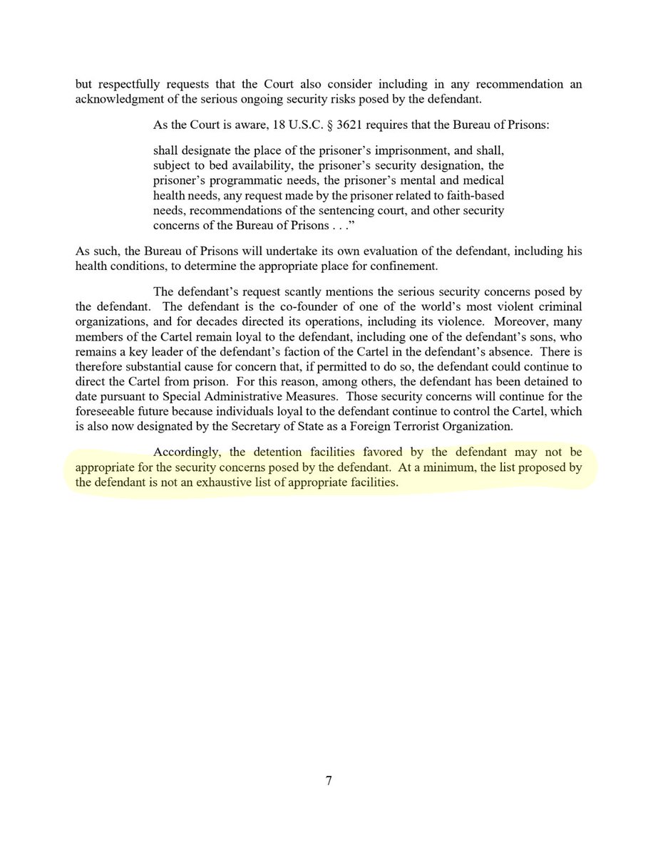 arturoangel20's tweet photo. Sobre petición de El Mayo de penal médico, los fiscales advierten que los penales que propone NO SON ADECUADOS PARA SU NIVEL DE RIESGO.

Coinciden en pedir al juez que tome en cuenta su salud pero también el nivel de riesgo pues puede seguir delinquiendo desde prisión.

Reitera que la última palabra será del Buró Federal de Prisiones.