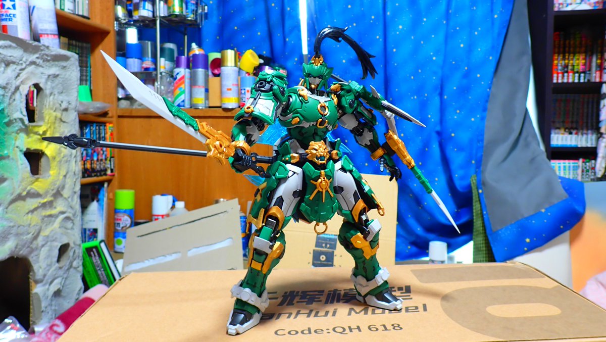 saimofusaimo285's tweet photo. #巡界使 #龙戟機甲 白面／シュンジェシー ロンジージージャ：CD-AS-01
[#异次元重工／ #イースゥヤンジョンゴン]
〔#藏道模型 ・ #ZANGDAOMODEL ・ #ザンバンウォシン〕
7時間で完成ー　両腕と武器だけで完成と慣れば
作るよね両腕だけで2時間かかってしまった
今日2時に起きられるかな?

手甲がと手が肉厚な分　全種共通で簡単すぎた
ガンプラのビルドパーツの時は「えっ!　種類によって手甲違うの!?」ってメッチャ苦労したからコレはありがたい

でもねーメッチャ楽しかった
ハイエンドプラモも良いねぇ
基本徹夜で造ってたから　目が潤んで
細かい凸が多すぎる説明書が見えなくて苦戦したけど
満足　合金フレーはやっぱり良いねぇ

次は大魔／ダーモー作るか
同型のランナー塗装が乾くから直ぐ取り掛かるか
まぁ一旦起きてから考えよう
組み立ての記憶薄れない内に作っとくかな
#プラモデル #プラモデルライフ #ガンプラ好きとつながりたい #中華プラモ #中国プラモ