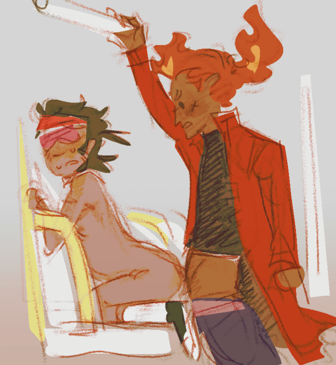 wrtchedpuppie's tweet photo. messy sketch and colour,, dude idk i saw some porn and thought WOW me too https://t.co/EtI6E7HEcW