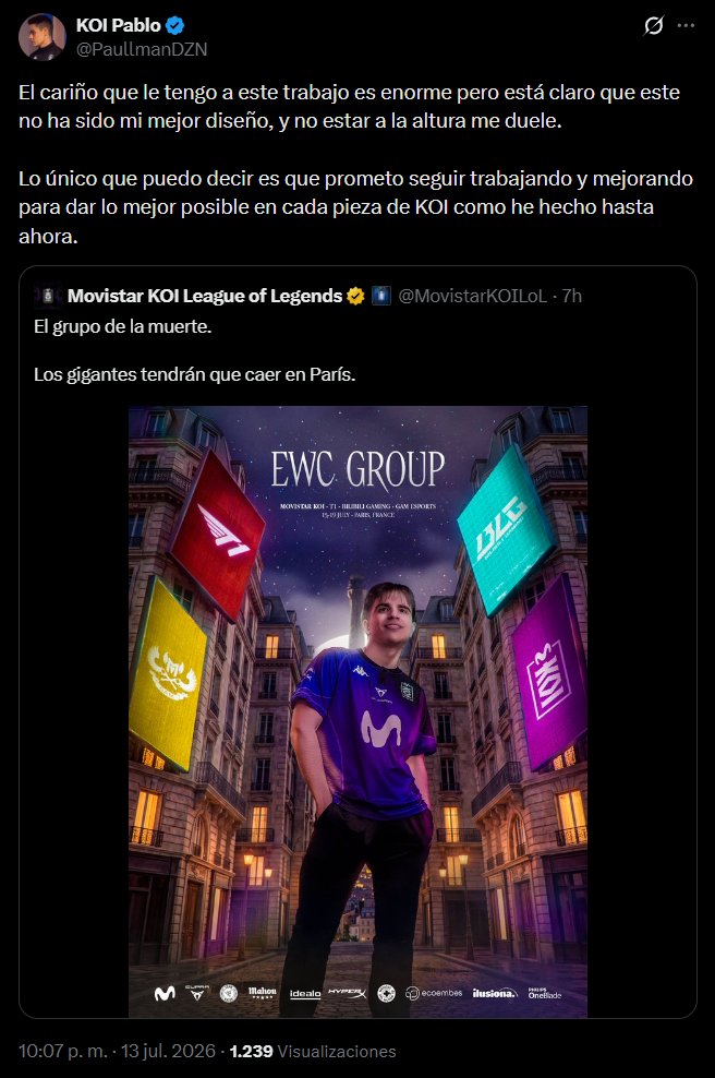 Días sin movidas en esports tweet media