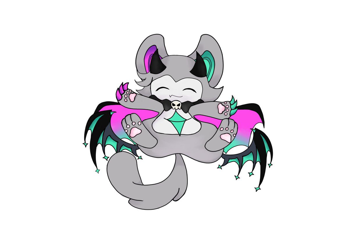 Chris_Makes_Art's tweet photo. Decided to draw something different so here's Devilun from Makemon
#makemon #artㅤㅤㅤㅤ https://t.co/EZpGFlQKT9