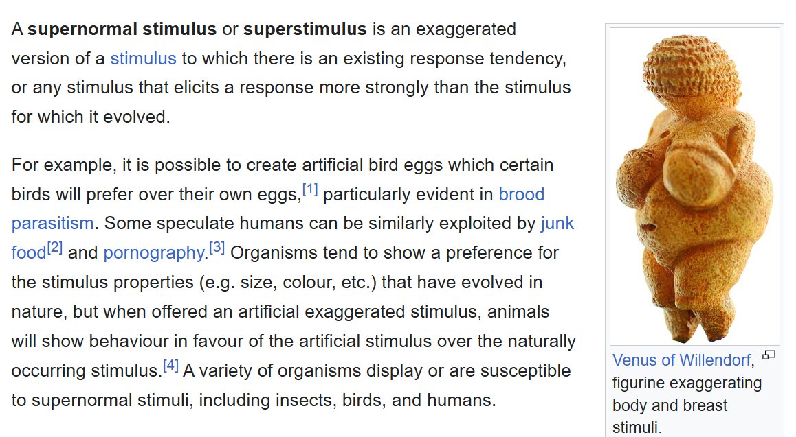 ligma747's tweet photo. S/o to whichever Wikipedia editor made Venus of Willendorf the image for Supernormal stimuli. Fat bitches stay winning https://t.co/6pYZ0lio78