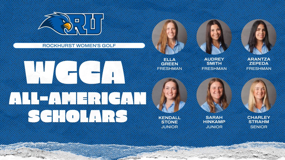 RUhawks's tweet photo. Six WGCA All-Americans Scholars!⛳Featuring three freshmen, two juniors, and one senior, this group continues to excel both on the course and in the classroom. Congratulations and thank you for representing Rockhurst with excellence every day!📚 https://t.co/n4EnaoH5FE