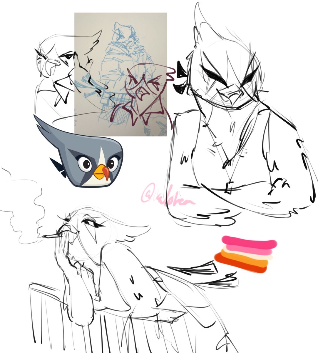 Ocelotea_'s tweet photo. I drew Silver from Angry Birds a while back. I’m like inlove with her og design. 

#Angrybirds #Rovio #wlw https://t.co/jtVN0kewdL