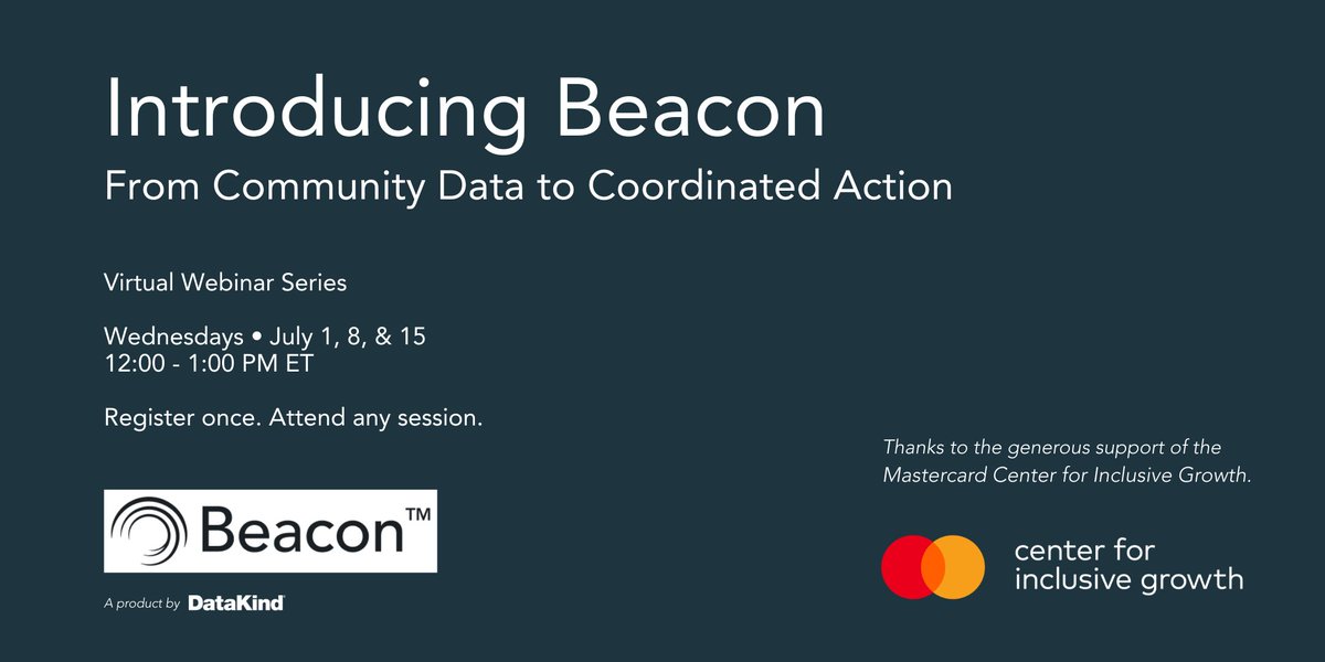 DataKind's tweet photo. Missed last week's @DataKind Beacon webinar? Catch the recording to see how Legal Services of Eastern Missouri uses Beacon to identify service gaps and strengthen outreach. Then join us Wed. at 12 PM ET for our final webinar.
📺 https://t.co/o9JmISbrGL
🎟️ https://t.co/JIyxjyDiyf https://t.co/oHV8qjXy85