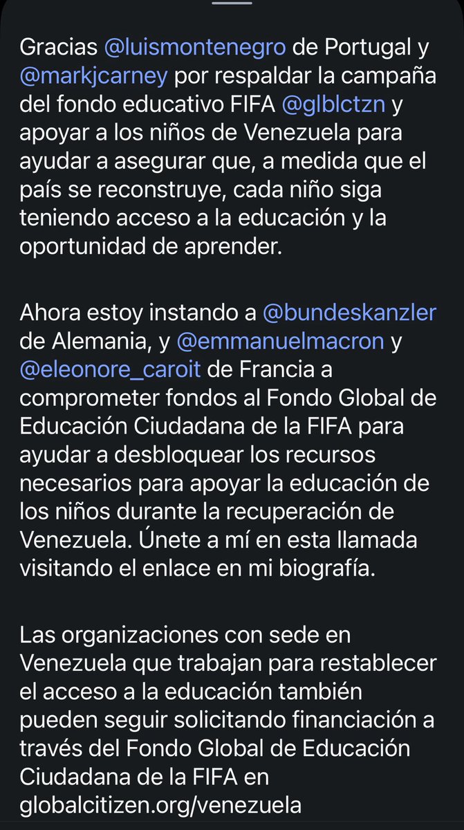 gabyarocha's tweet photo. .@shakira convocó a los líderes mundiales a salvar las escuelas en Venezuela: “Más de 430 fueron destruidas”.
“Le pido a Francia y Alemania que se unan al fondo educativo de la FIFA”.
Shakira es de los artistas e influenciadores que
más necesita el mundo♥️ https://t.co/DLYOiW5Iwg https://t.co/iZMxCQj42S