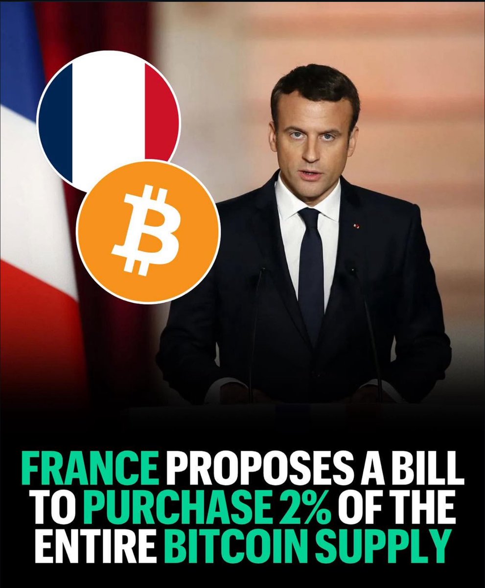 getwxapp's tweet photo. Dear @EmmanuelMacron 
@eciotti 

With discussions in the National Assembly aimed at creating a national Bitcoin Strategic Reserve, if France decides to acquire 2% of Bitcoin’s total supply (420,000 BTC), #WX can broker the deal.

From one Emmanuel to another let’s make history. 🇫🇷₿

#Bitcoin #France #BitcoinReserve #BTC #WX #Crypto