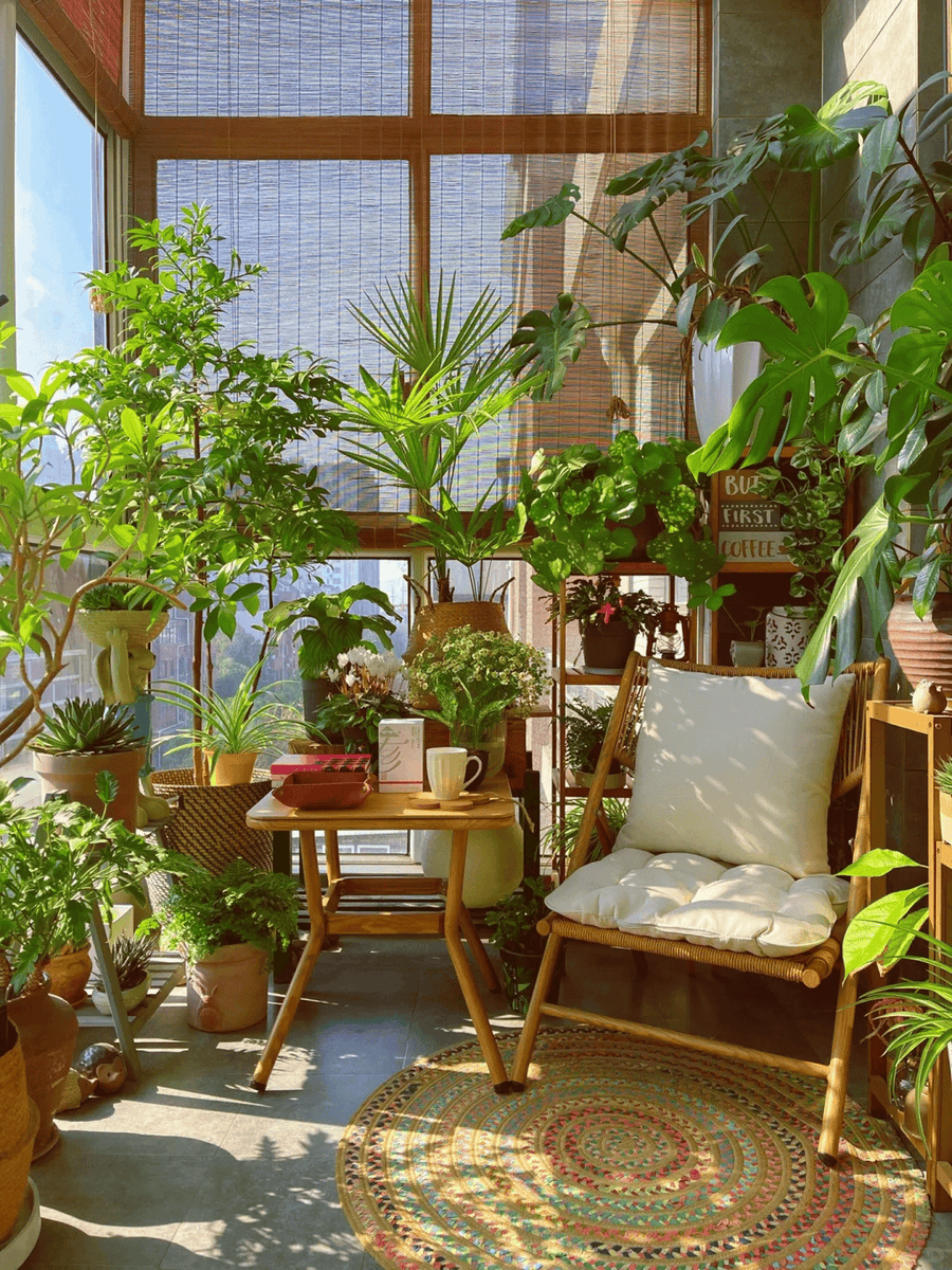 dingdong2698's tweet photo. My tiny balcony now has tomato plants and string lights—small changes = big cozy wins https://t.co/lUuu9vq1R1