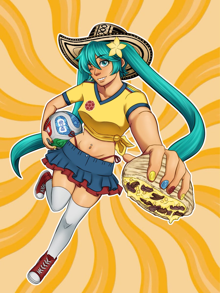 Nikyartstudio's tweet photo. Colombian Miku 🫓🇨🇴

#hatsunemiku
#miku
#初音ミク 
#colombia https://t.co/FpZ2gcPcn7
