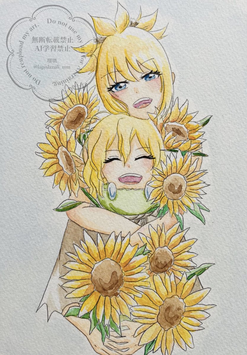 lapislazuli_mm's tweet photo. dcst  コハクとスイカ

本日は「ひまわりの日」🌻 https://t.co/j9tozj56Wa