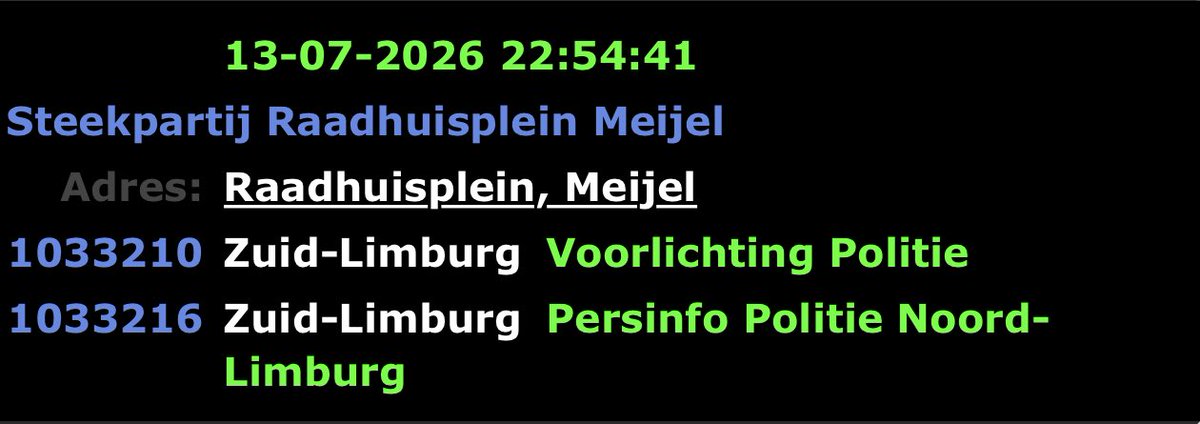 Steekpartij in Meijel