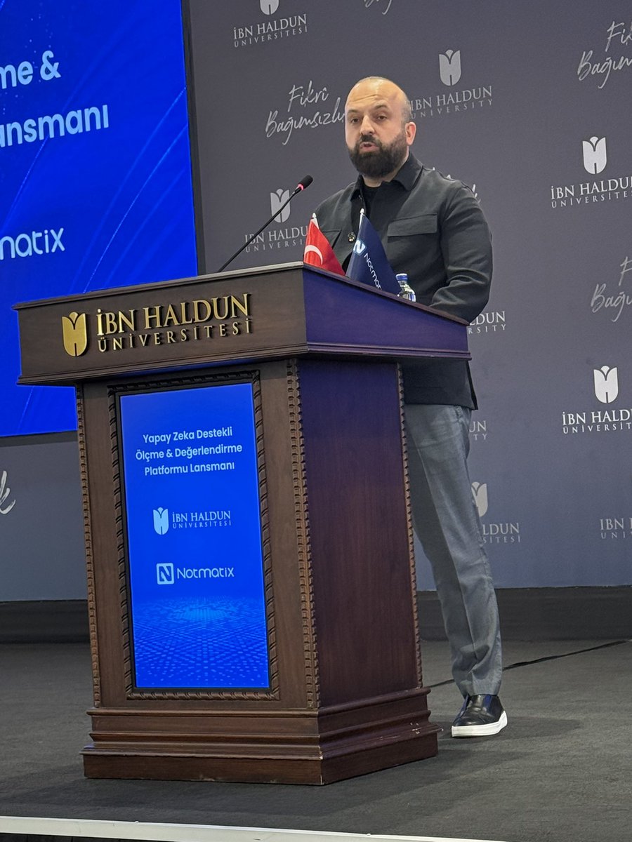 alpaslanertekin's tweet photo. Kıymetli kardeşim Serdar Kasırga’nın ortaklarından olduğu Notmatix uygulamasının İbn Haldun Üniversitesinde yapılan tanıtım programına katıldım. 

Türkiye’de geliştirilen ilk yapay zeka destekli ölçme ve değerlendirme platformu Notmatix’in ilk kurumsal üniversite uygulaması İbn Haldun Üniversitesi tarafından hayata geçirildi.

Törene İbn Haldun Üniversitesi Mütevelli Heyeti Başkan Vekili Necmeddin Bilal Erdoğan da katıldı. Bilal bey konuşmasında bu projenin öğretmenlerin işini kolaylaştırırken öğrencilerin bireysel gelişiminin daha etkin takip edilmesine önemli katkılar sağlayacağını ifade etti @mskasirga @bilalerdogan_TR