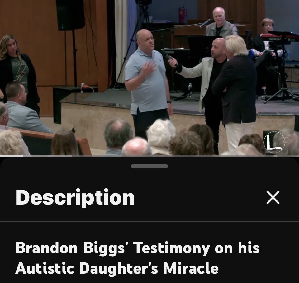 Eldalee2024's tweet photo. Brandon Biggs' Testimony on his Autistic Daughter's Miracle https://t.co/6dEPKFqHHS via @YouTube https://t.co/5aSxaPiX9n