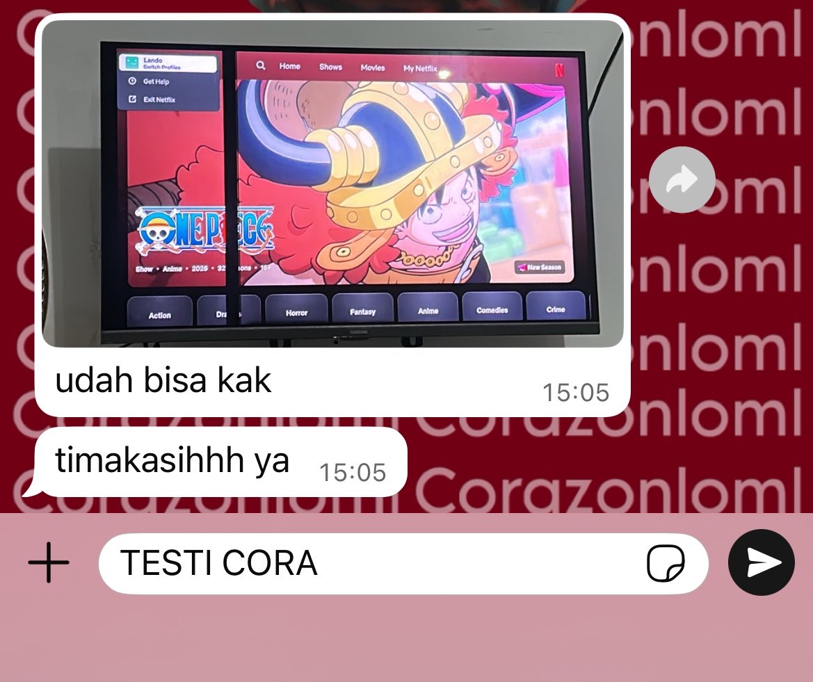 LaiosToudens's tweet photo. @corazonloml4 288. Testi netflix @corazonloml4 #zonauang https://t.co/WF0xqH92PE