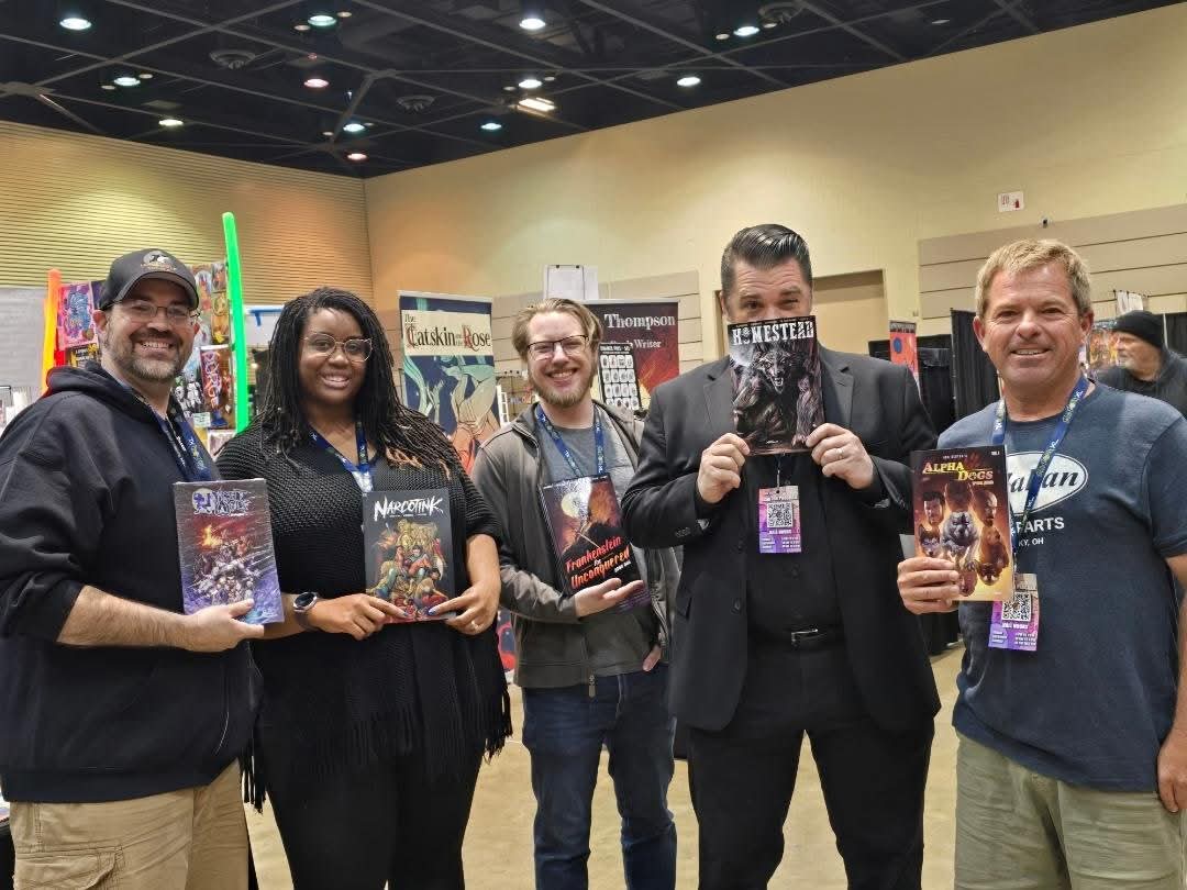 realALPHADOGS's tweet photo. With the Source Point Press crew at Capital City Comic Con. https://t.co/h2QV23bNHb