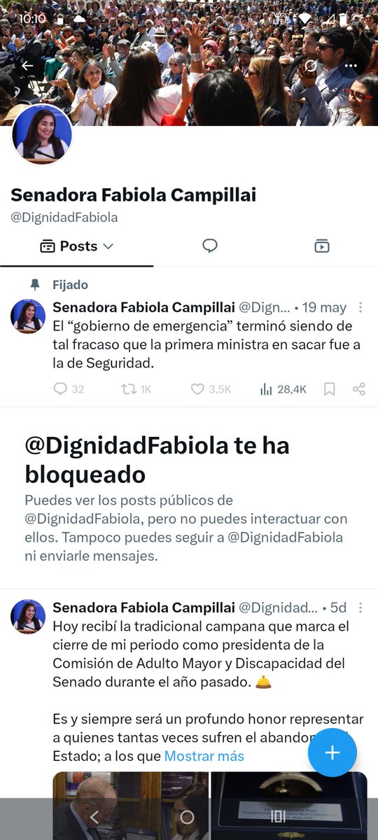FelipeCariqueo2's tweet photo. @Ferantonia28 @T13 @DignidadFabiola Le escribiría a su cuenta pero me tiene bloqueado y así a  muchos, así son los zurdos que tanto defienden la "dignidad" ella se hace la dignidad a costa de nuestros bolsillos, una mujer que solo incita al odio y violencia, quien defiende delincuentes. https://t.co/gUlxdhqacb