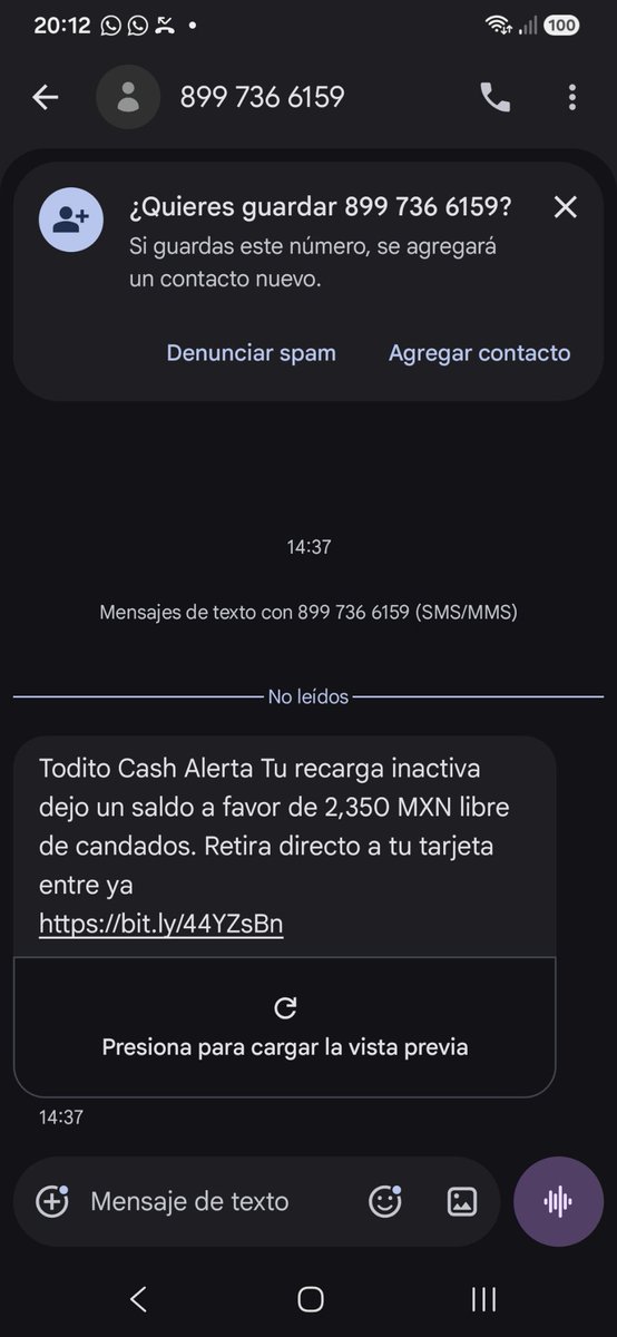 Catando_tragos's tweet photo. ¡Alerta de fraude! Me llego este mensaje, tengan cuidado. https://t.co/wM0NaJ0zME