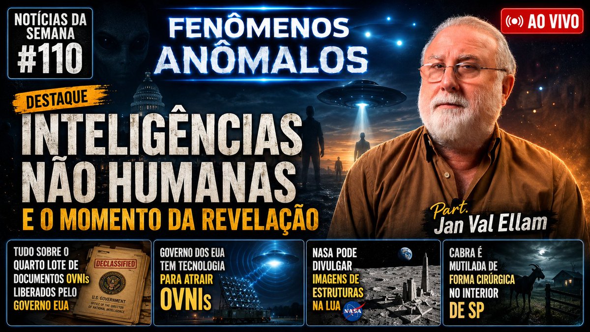 RonyVernet's tweet photo. Fenômenos Anômalos #110
Inteligências Não Humanas e o momento da revelação com Jan Van Ellam

14/07 (terça-feira) às 21 horas https://t.co/GFjPy1flfd