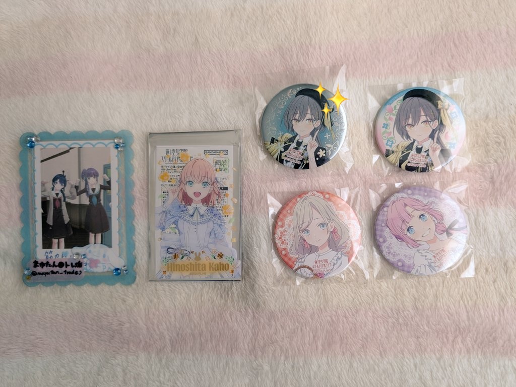 mayutan_trade's tweet photo. 【交換】ラブライブ 蓮ノ空 6th  缶バッジ クリアカード 
〈譲〉画像1.2 (綴理、花帆、瑠璃乃、姫芽、セラス、泉 ✨️はシクレ)
〈求〉クリアカード梢、缶バッジ梢、さやか、小鈴 (画像3)
※郵送交換>都内等手渡し(ツイフィ参照)
※シクレはシクレ同士もしくはユニット含む1:2の交換希望です。 https://t.co/wDKBGgVpJd