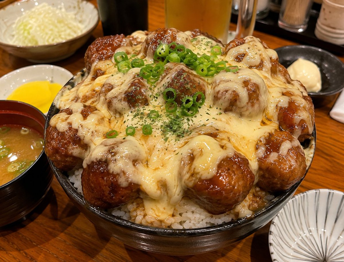 NBenmaran85901's tweet photo. 焼き鳥屋の裏メニュー（香川県）
鳥つくねボールチーズ丼　399円 https://t.co/HbxIcw3wx9