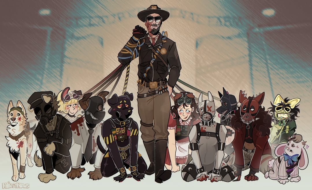 honeypaws_art's tweet photo. WHO LET THE DOGS OUT?!?
Art Fight Mass Attack!!! 
#outlasttrialsoc #lelandcoyle #outlast #francobarbi https://t.co/GYgSeieDqy
