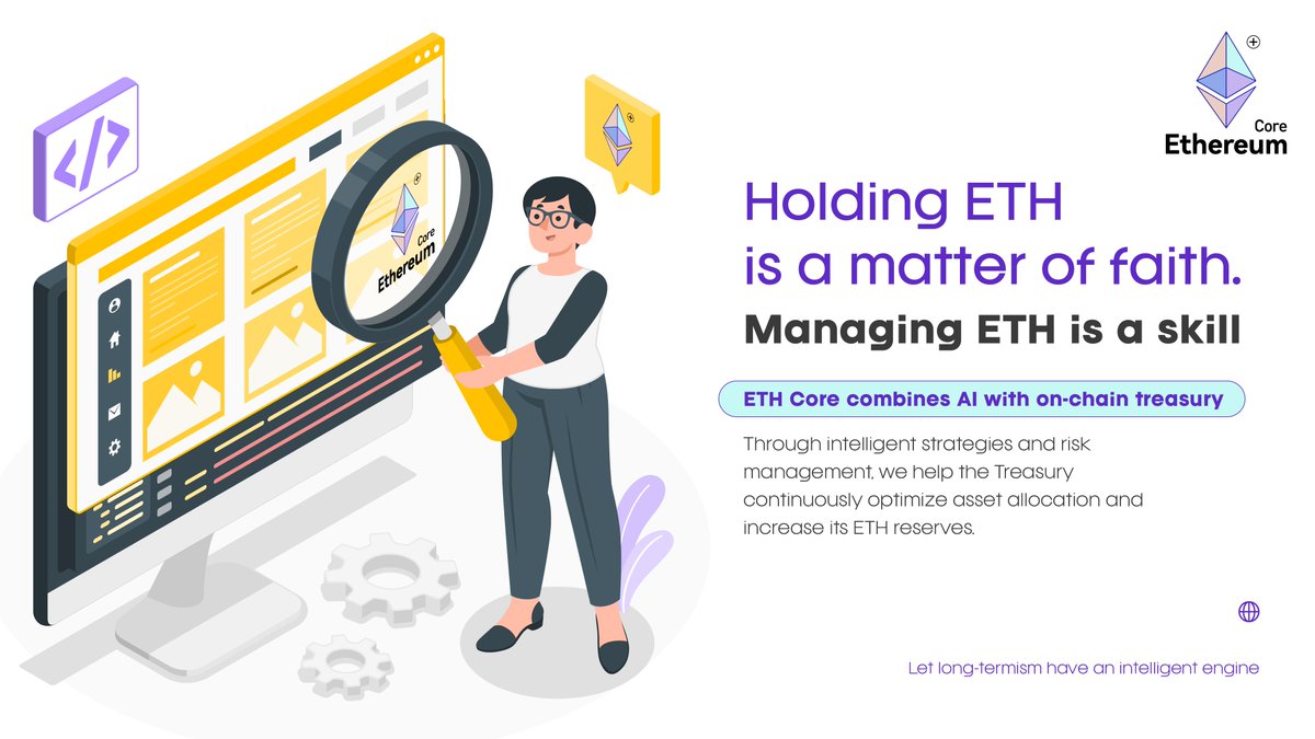 ETH_Core_'s tweet photo. 🚀 ETH Core Genesis Partner Program is now open.
A new journey begins.
🌐 Join a global community exploring the future of:
🤖 AI
⛓ Ethereum
💎 Intelligent Treasury
Together, we build the next generation of digital finance.
#ETHCore #Ethereum https://t.co/QfTAZCU3Ct